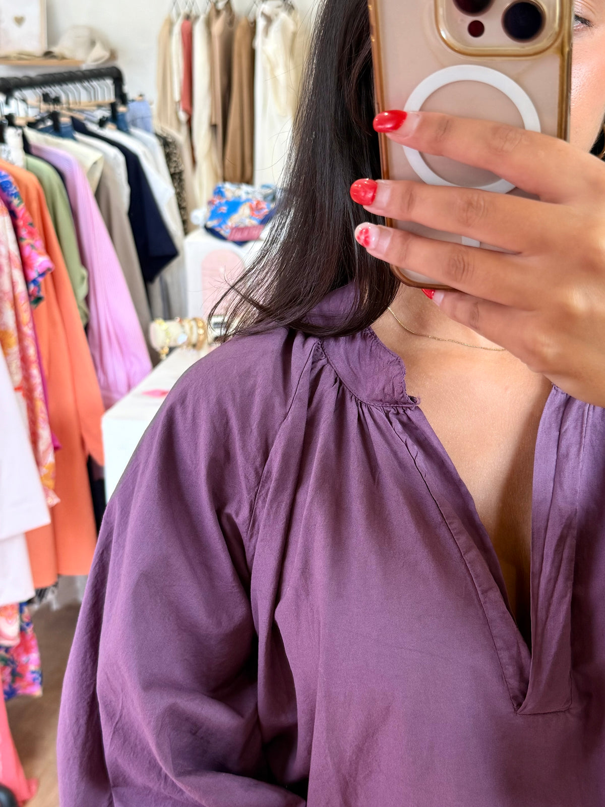 Blouse violet - Lea