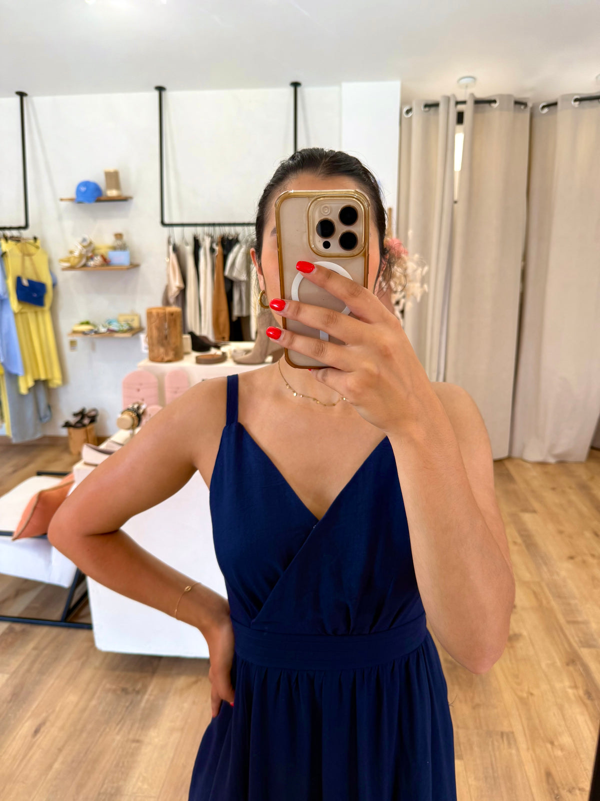 Robe longue marine - garan