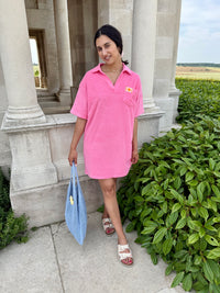 Robe éponge rose - Astrid