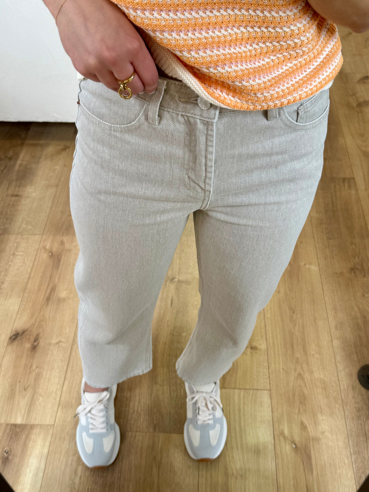 Jean momfit taupe - Boy