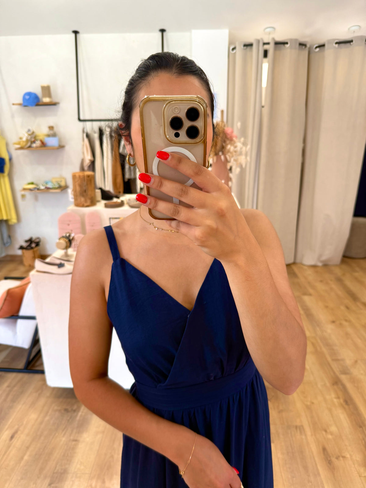 Robe longue marine - garan