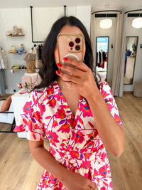 Robe fushia motifs - Olis