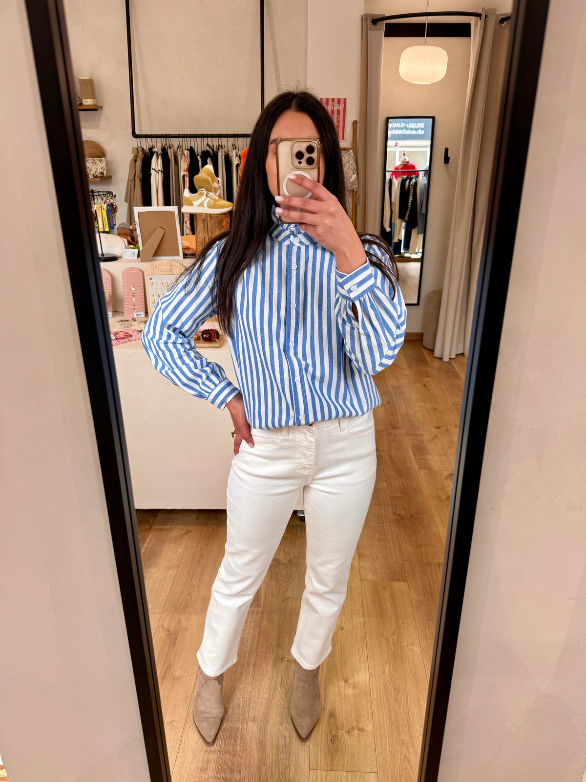 Blouse rayure bleu - Jade