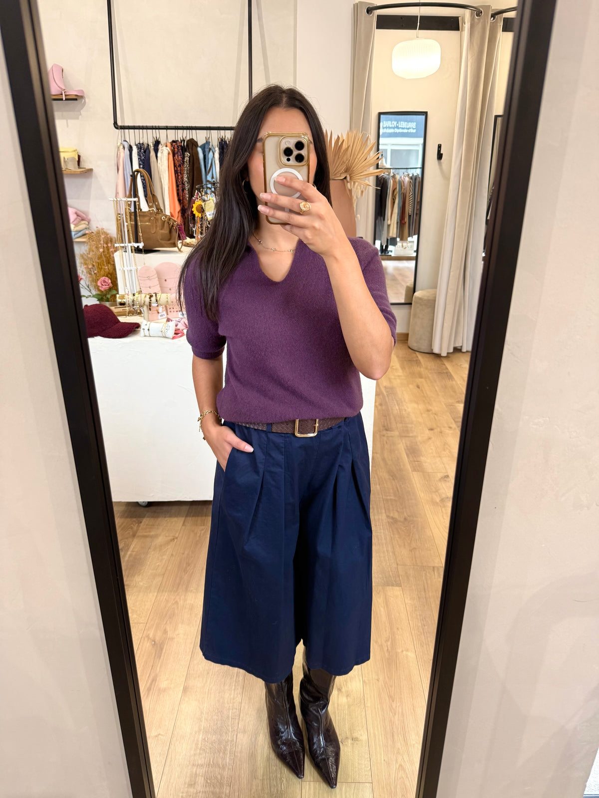 Pull alpaga prune - Emma
