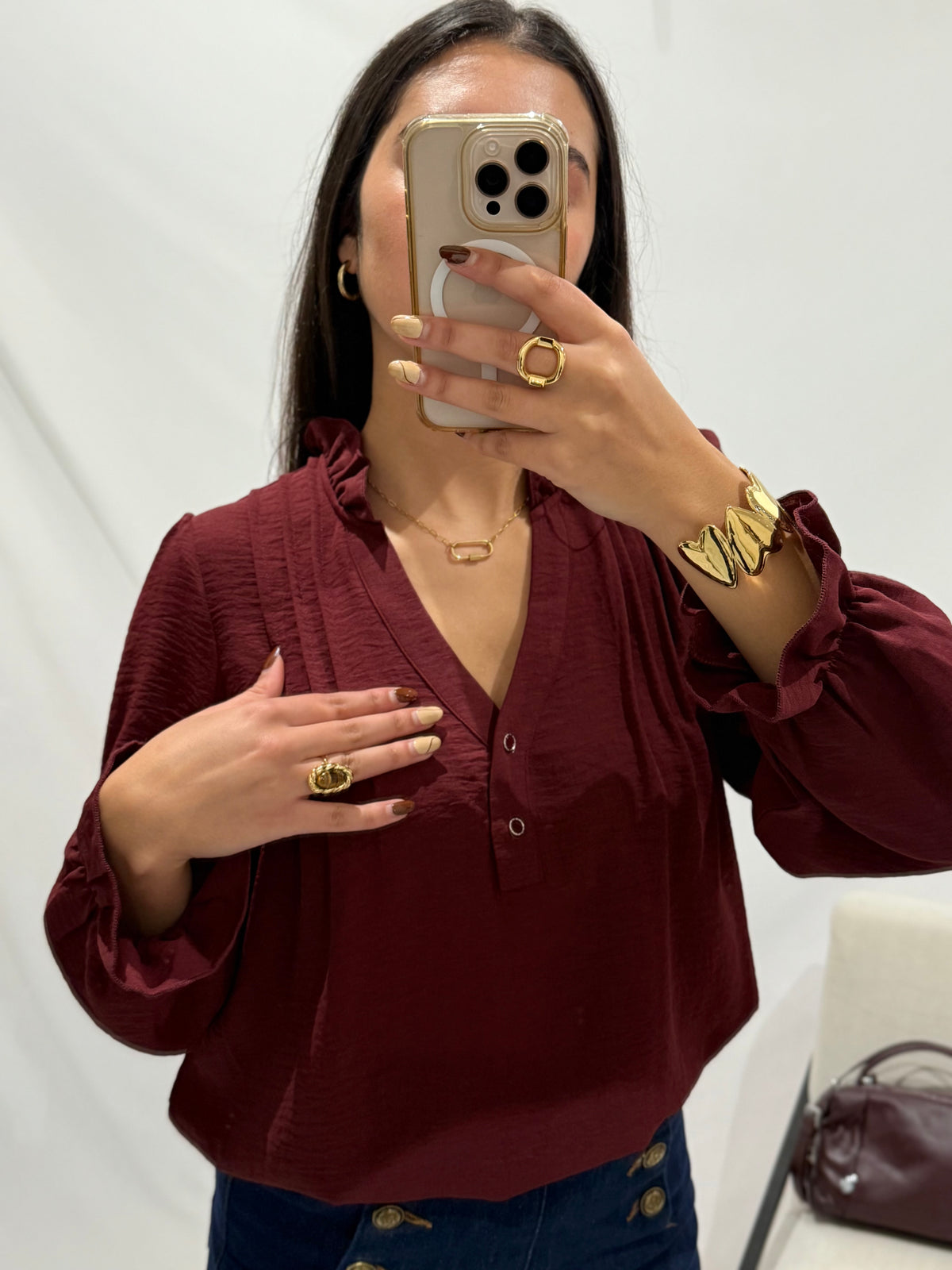 Blouse bordeaux - Astrid