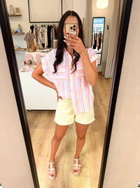 Blouse gaze de coton orange - Enzo