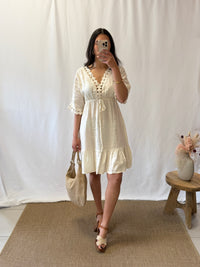 Robe broderie lin - Julio