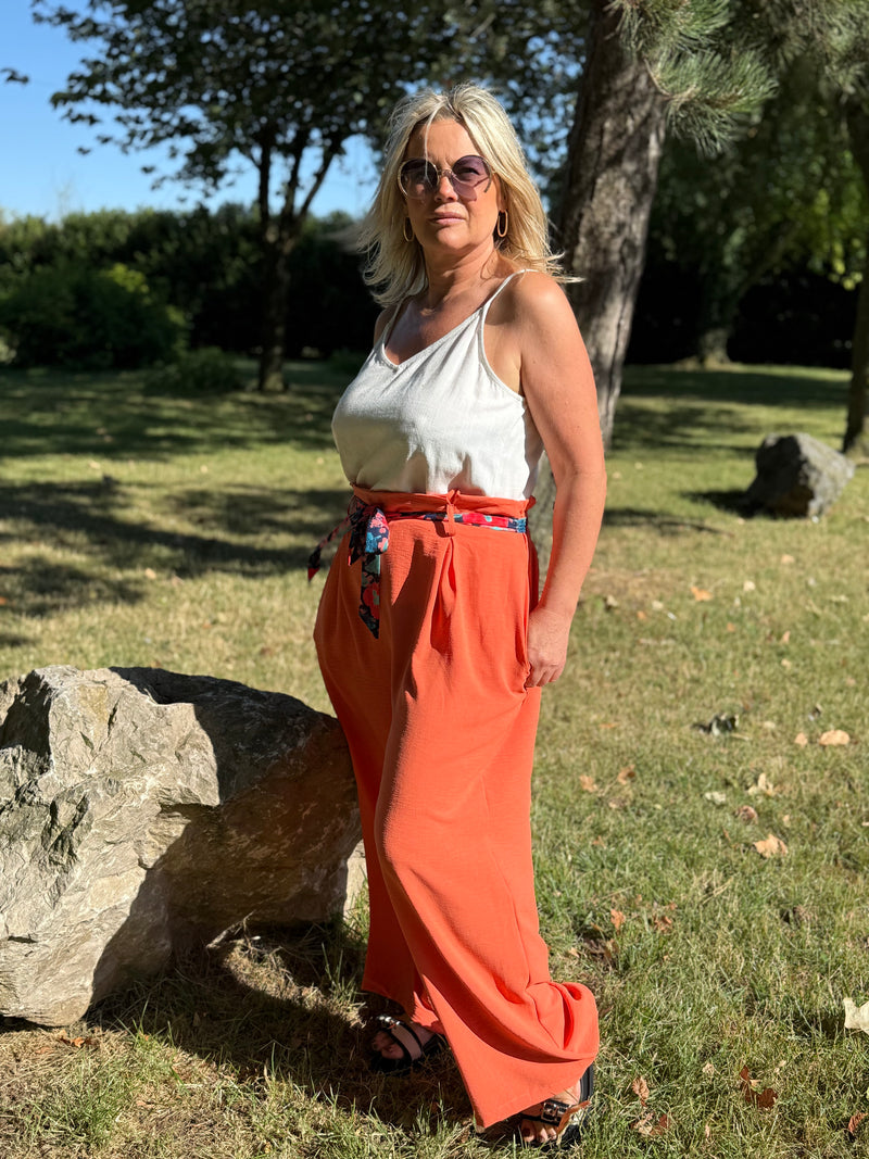 Pantalon fluide Orange - Alix