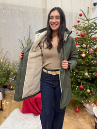 Parka fourré kaki - Astrid