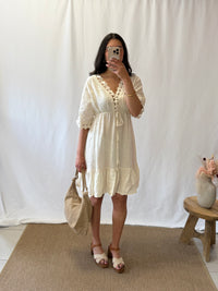 Robe broderie lin - Julio