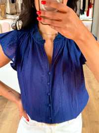 Haut broderie Marine - Eliot