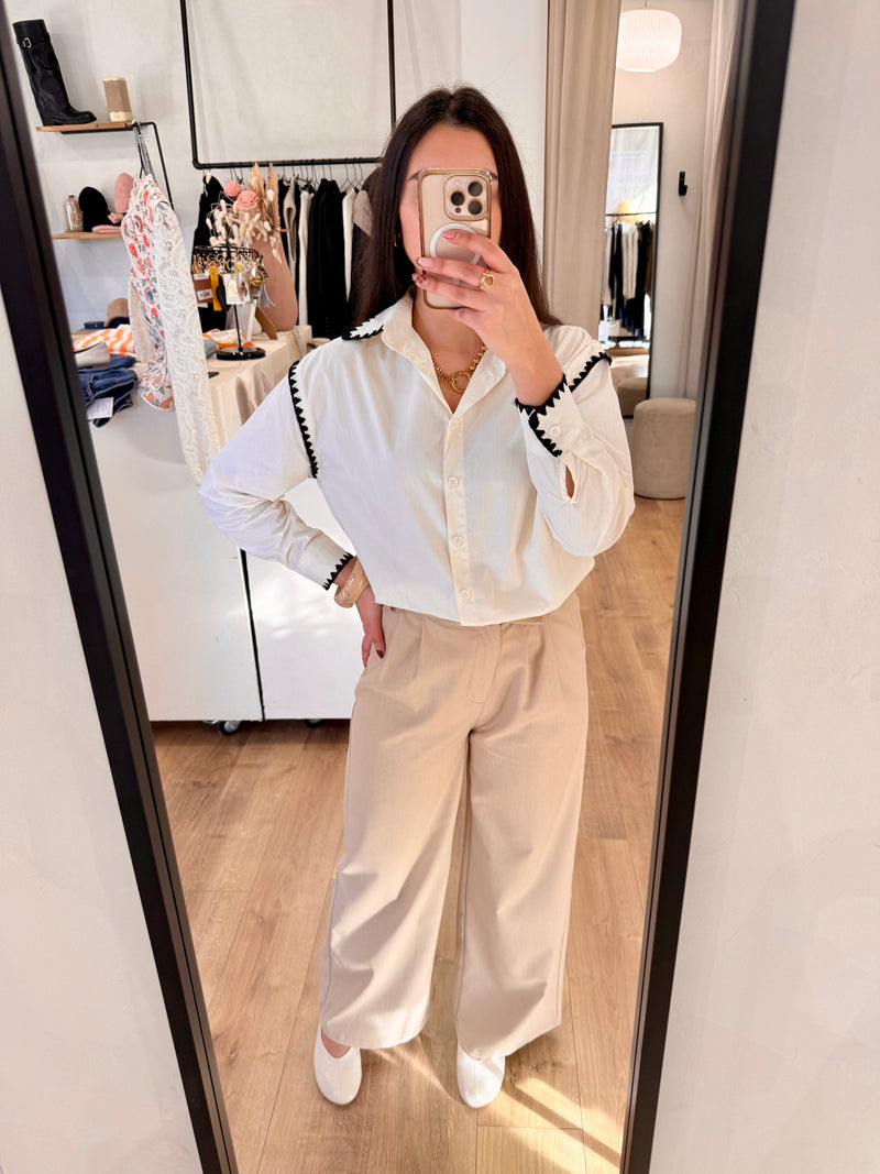 Pantalon beige - Elora