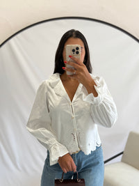 Blouse broderie blanc - Oscar