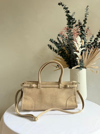 Sac cuir daim beige - Bowling