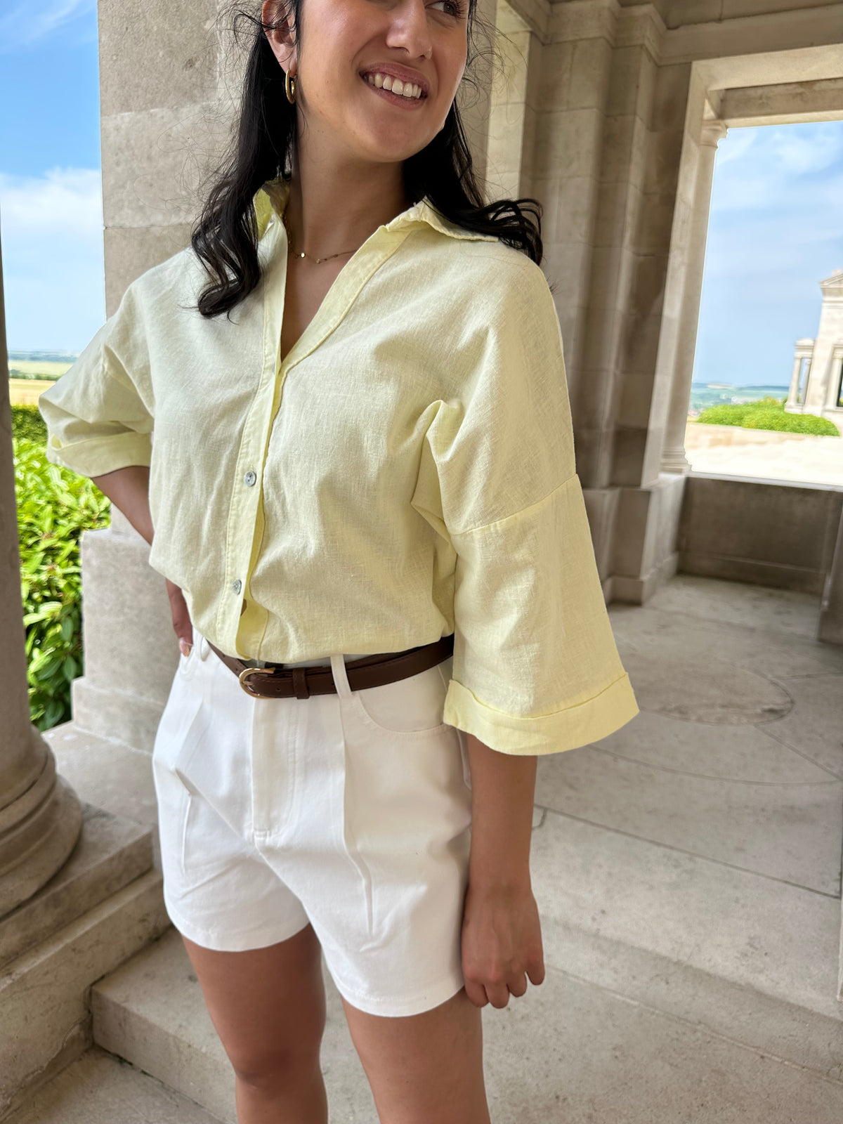 Chemise lin jaune - Tom