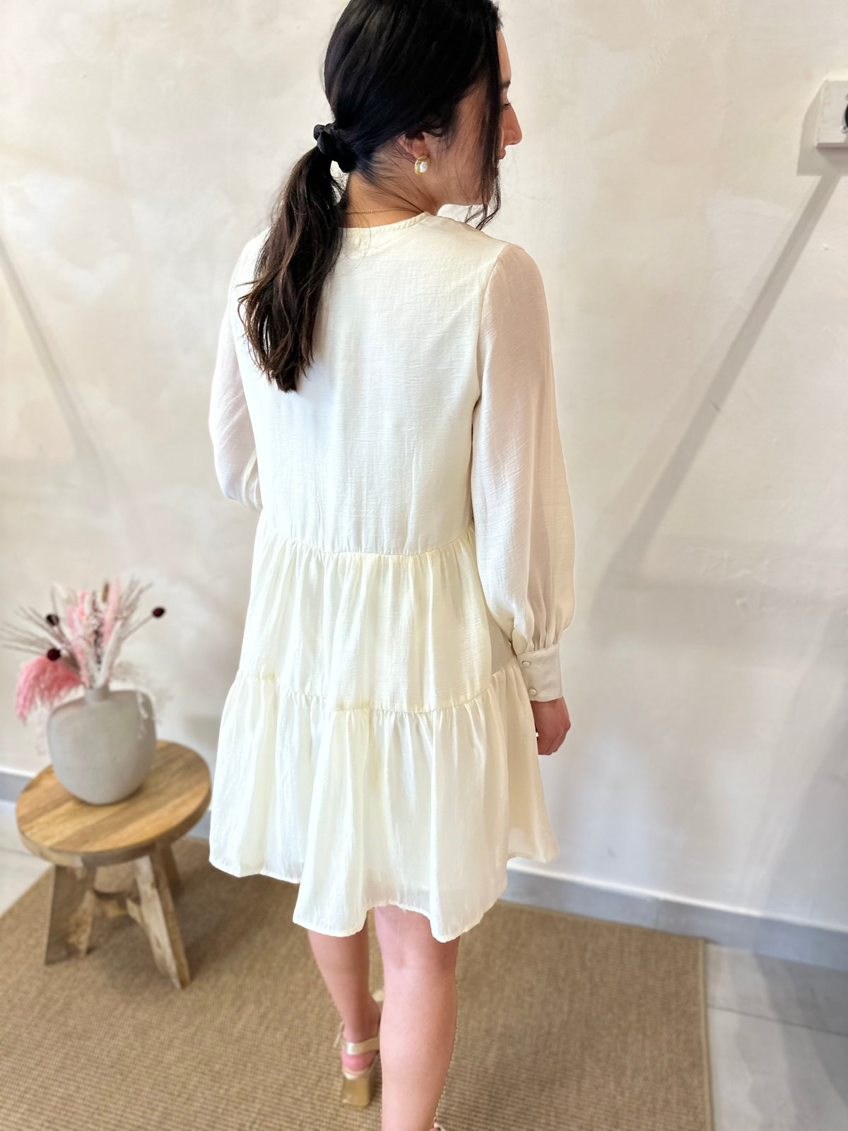 Robe Courte Beige - Elara