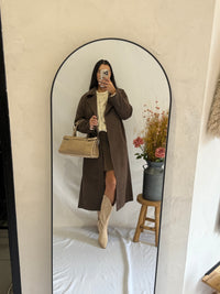 Manteau long coffee - Lio