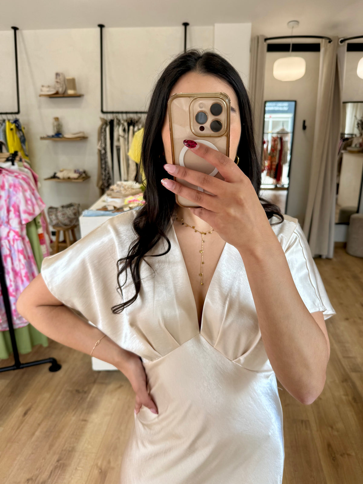 Robe longue champagne - Léna