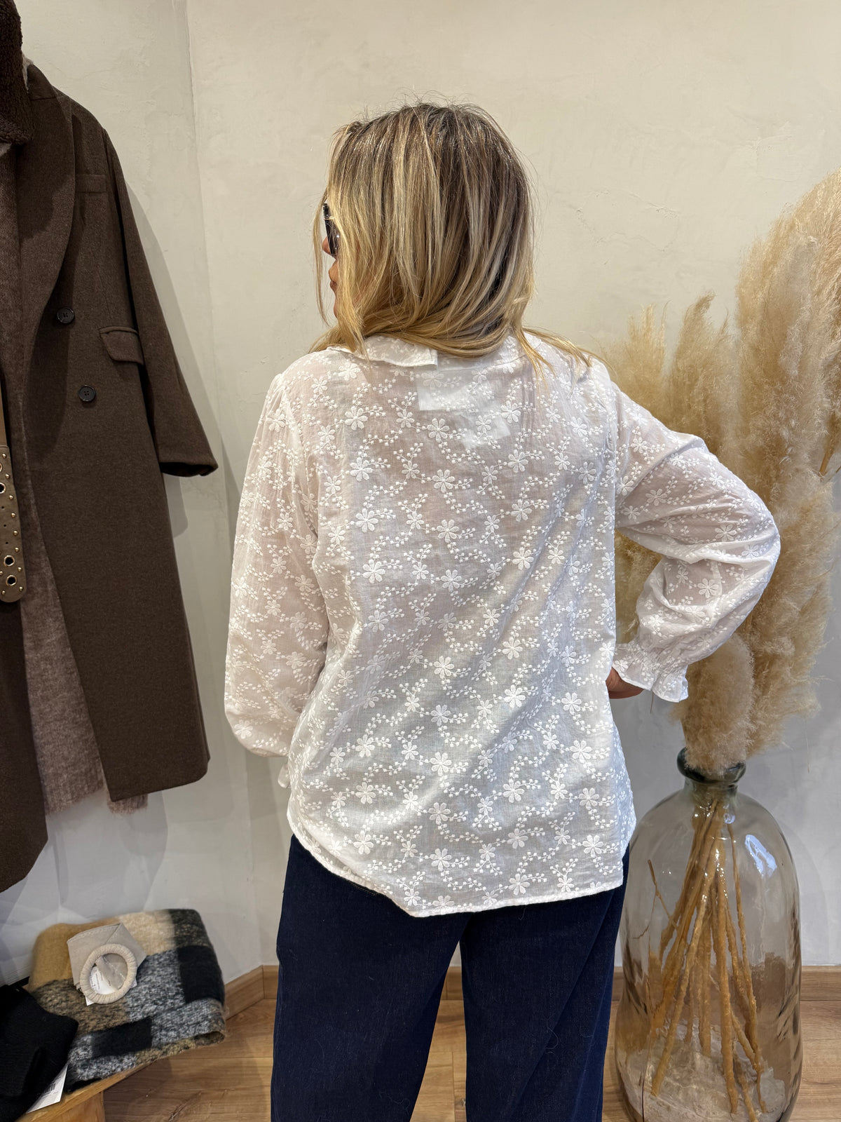 Blouse broderie blanc GT - Milo