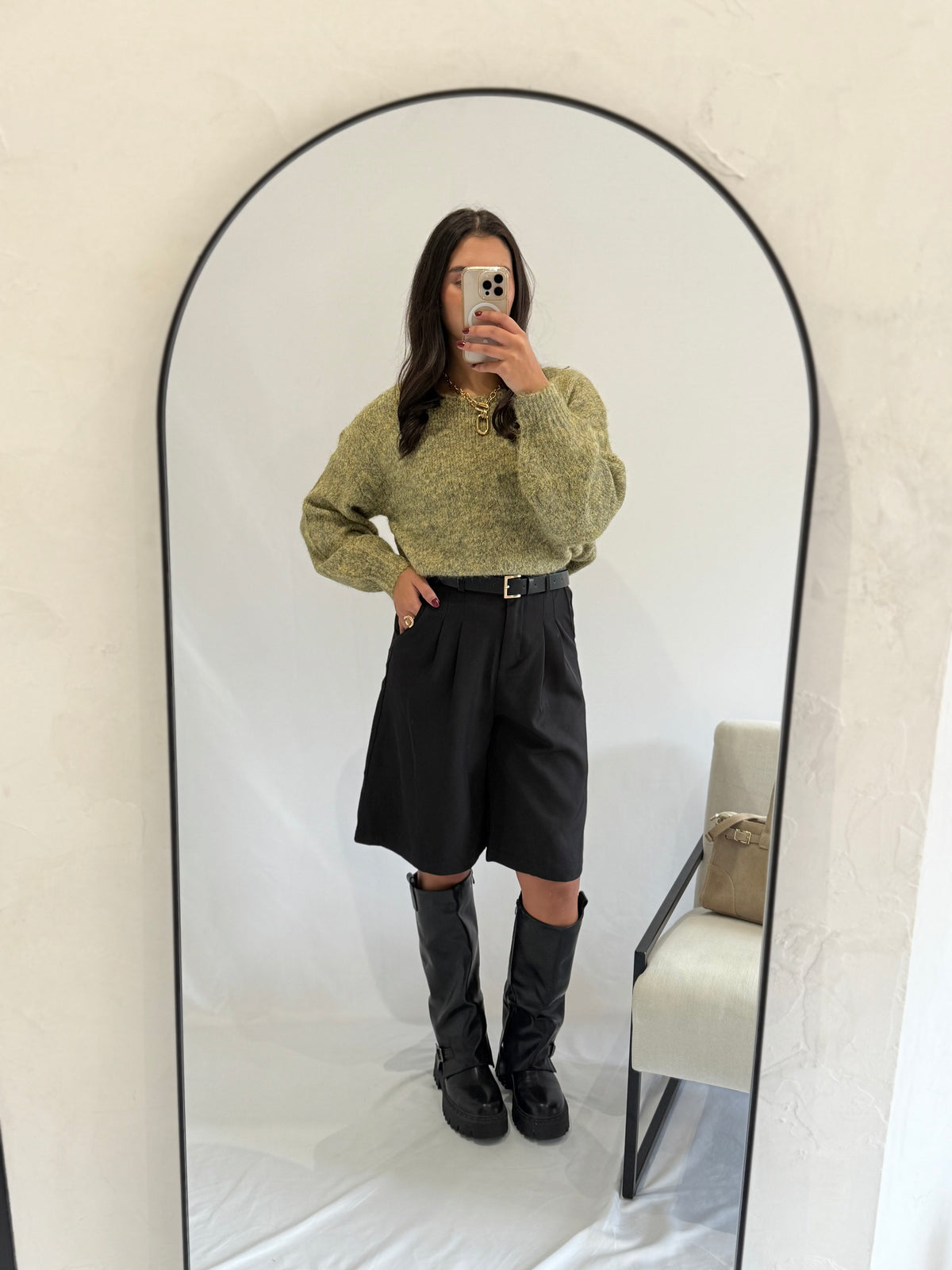 Pull chiné vert - Auguste