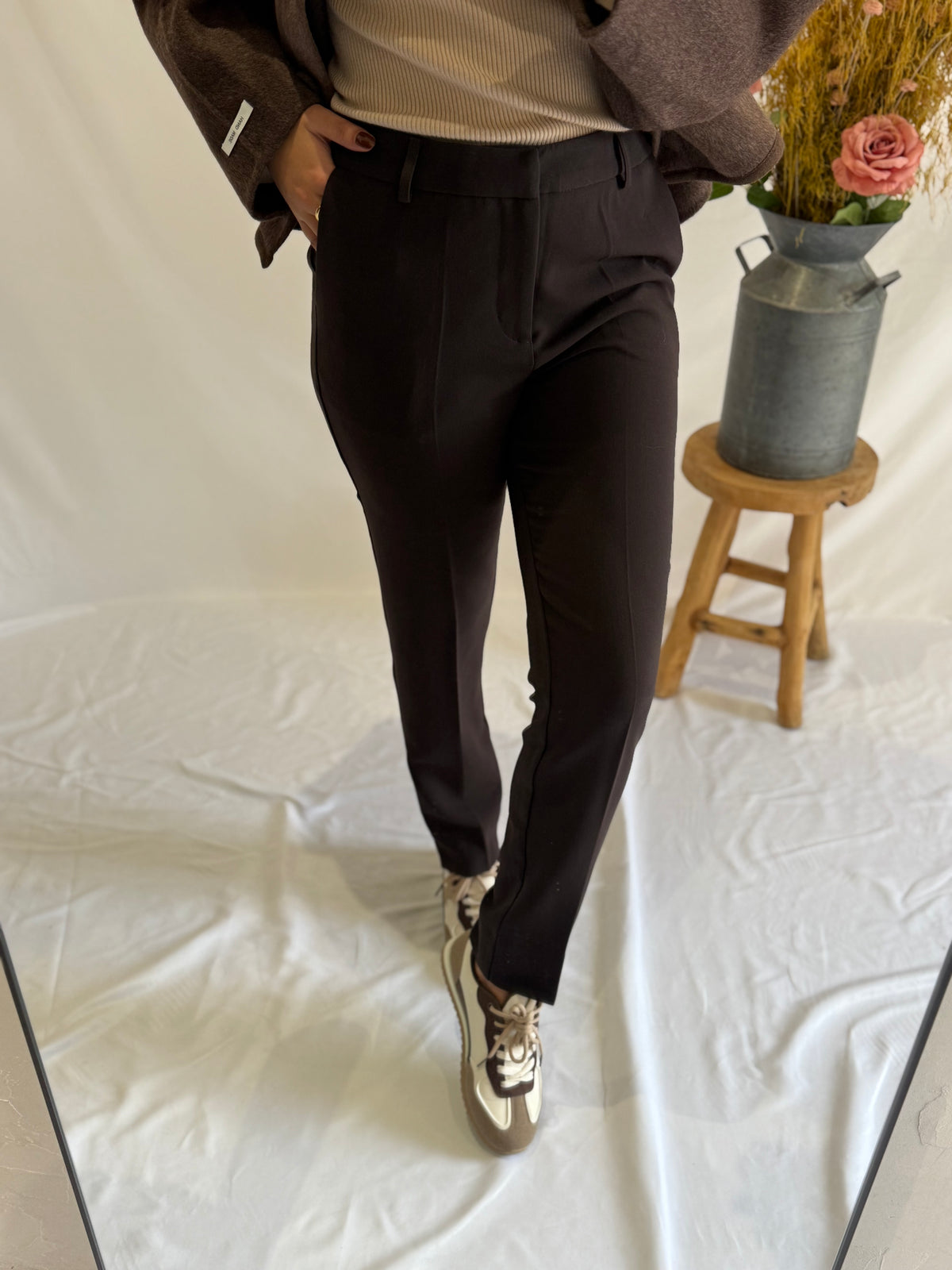 Pantalon chocolat- Hortence