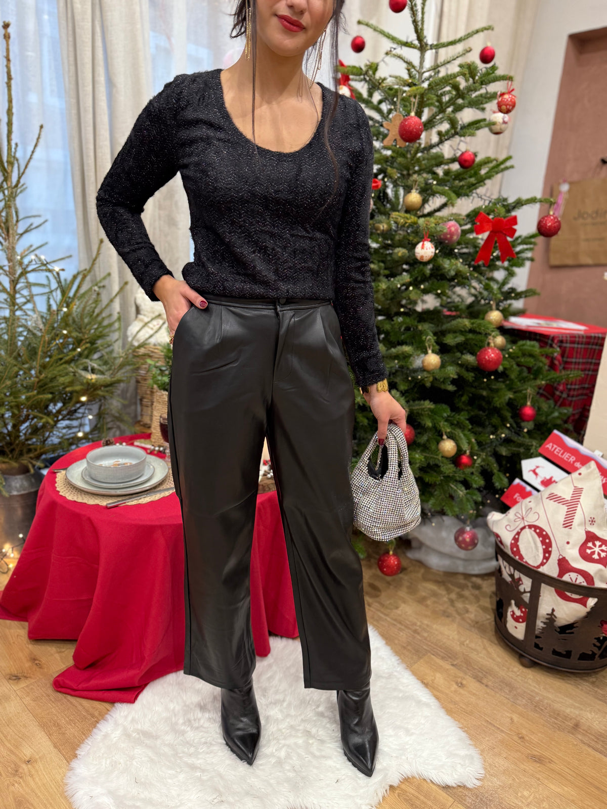 Pantalon cuir noir - Zola