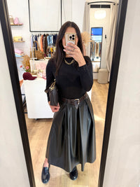 Jupe simili noir