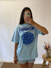T shirt bleu mykonos - Rosy