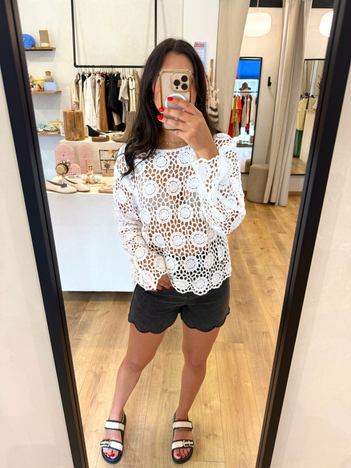 Haut crochet blanc-Romy