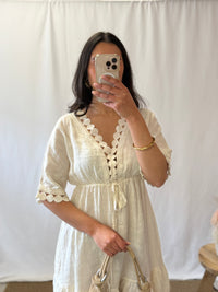 Robe broderie lin - Julio