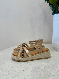 Sandale dore - Leopard