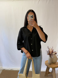 Chemise lin noir - Tom