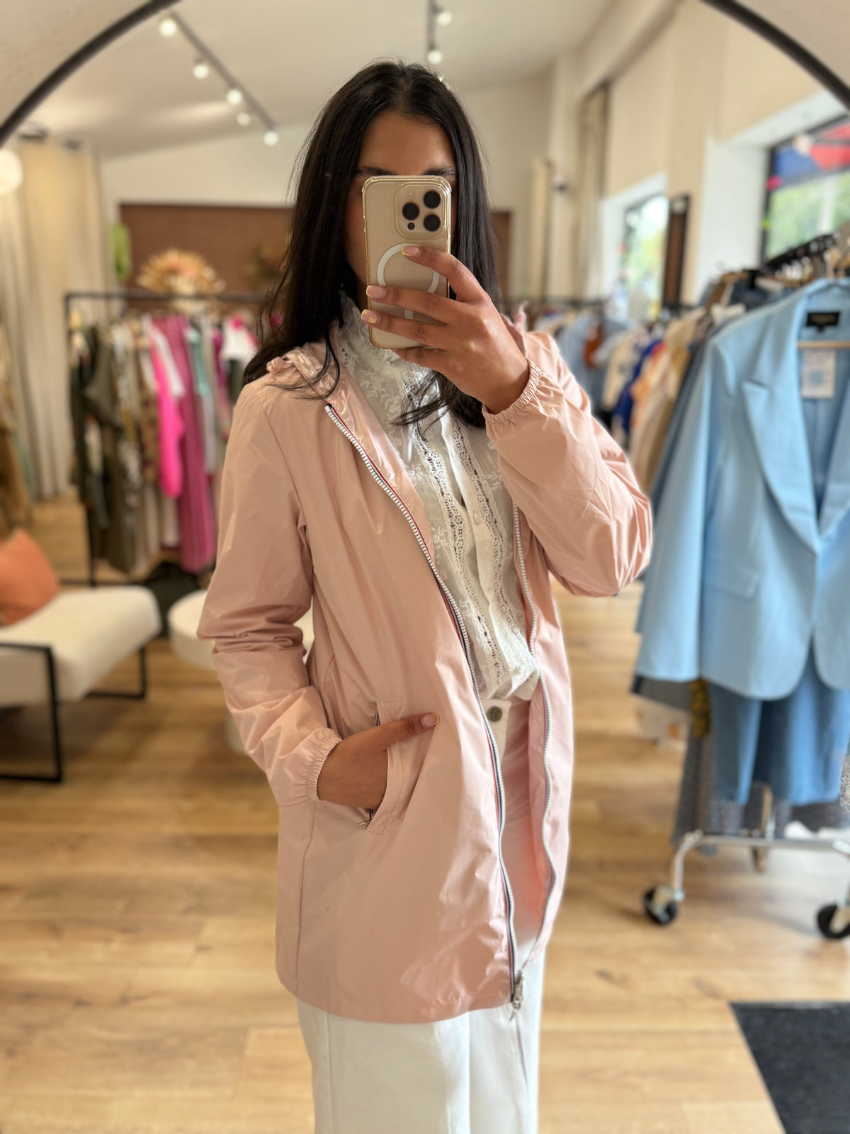 Parka rose Nude - Leon