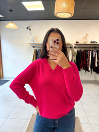 Pull fuchsia alpaga - Leon