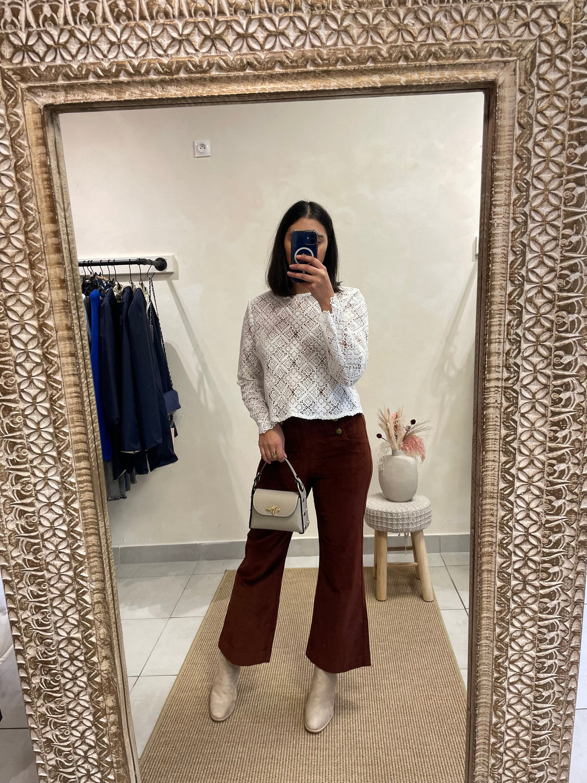 Pantalon Velour Choco - VICTORINE