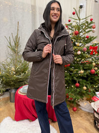 Parka fourrée chocolat - Leon