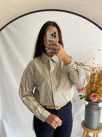 Chemise rayure choco - Nadège