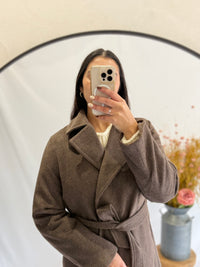 Manteau long coffee - Lio