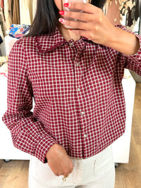 Blouse vichy bordeaux - Louisy