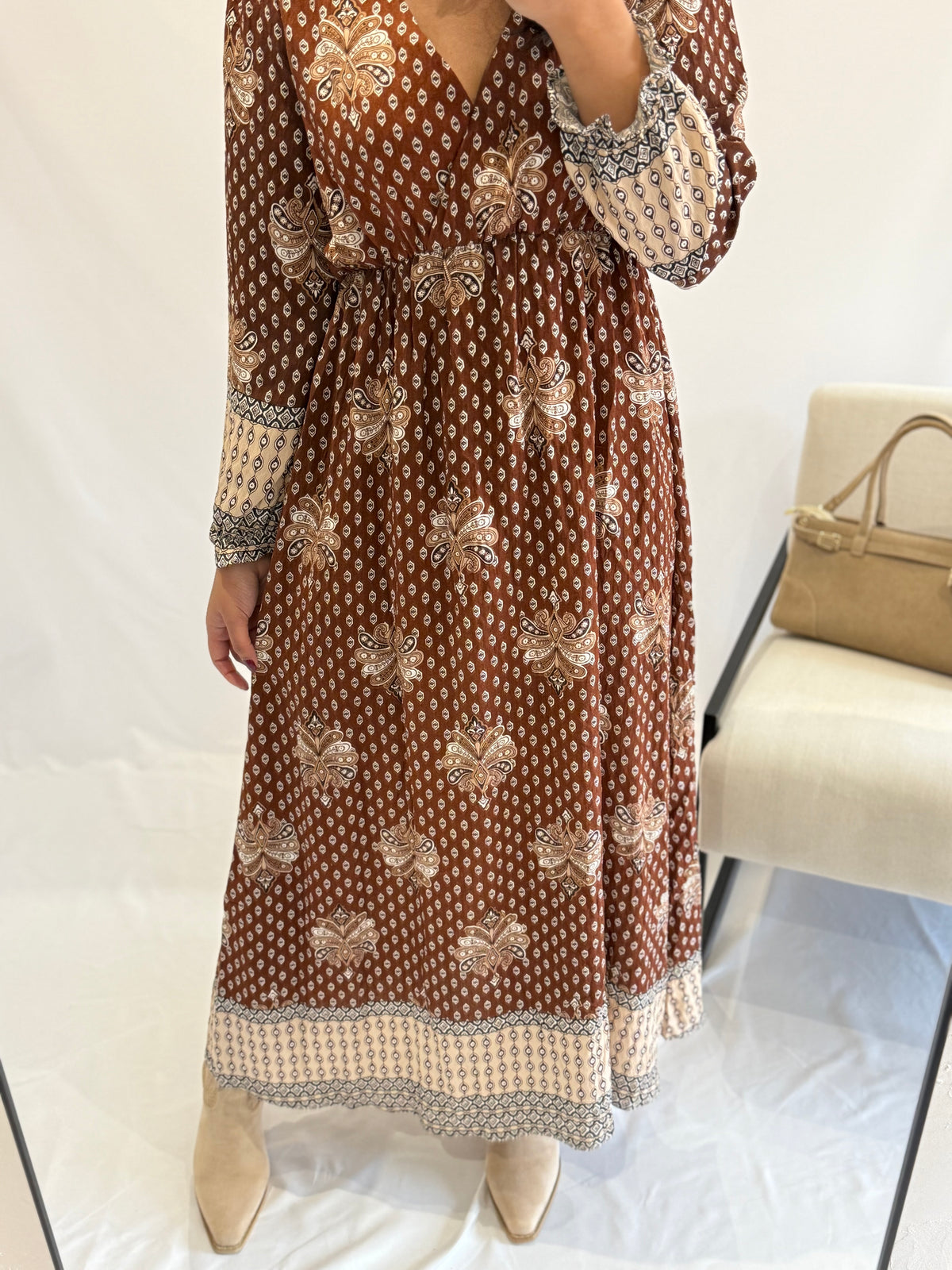 Robe longue café - Léa