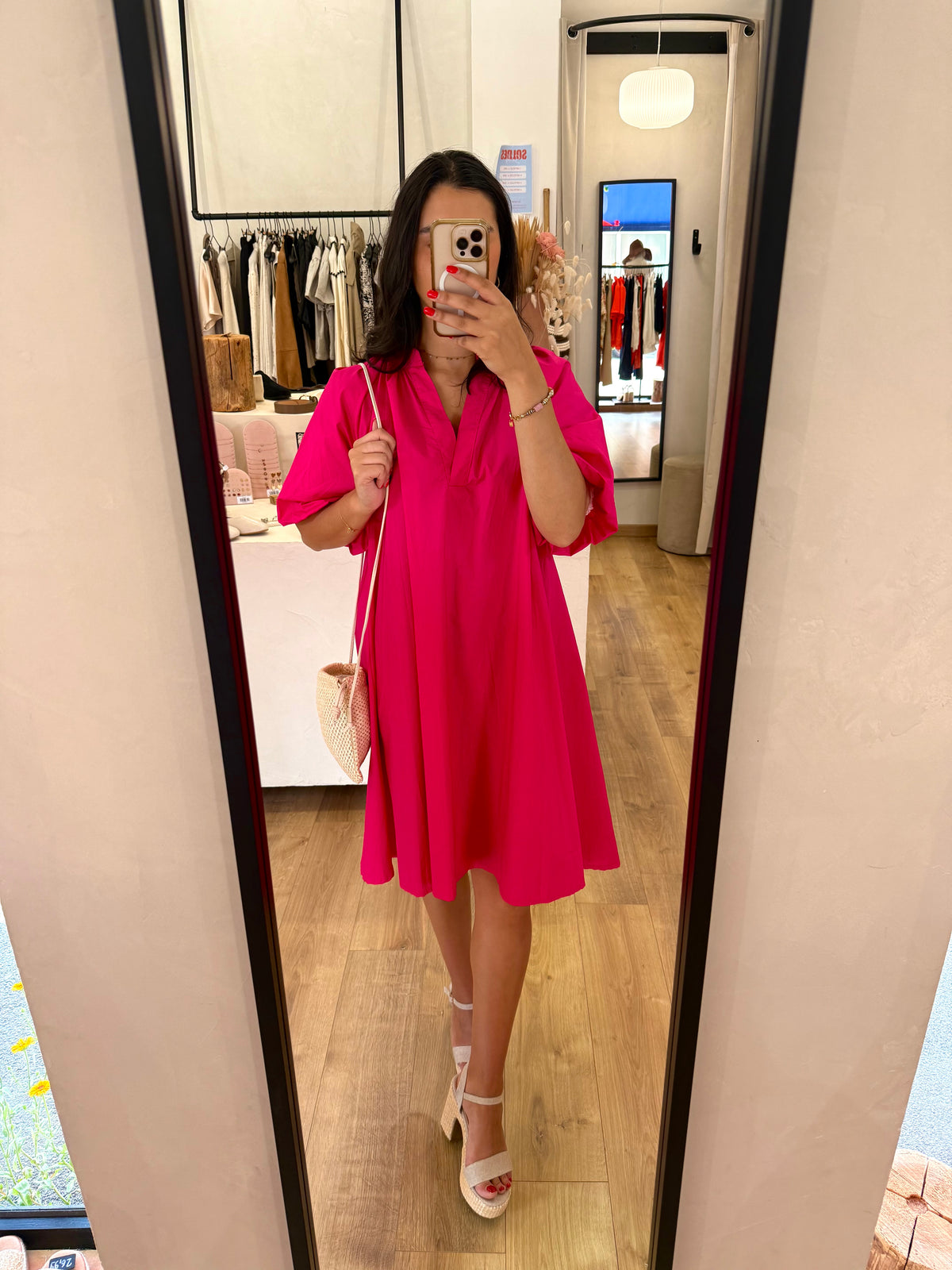 Robe courte fushia - Agatha