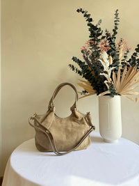 Sac cuir daim beige - Jade