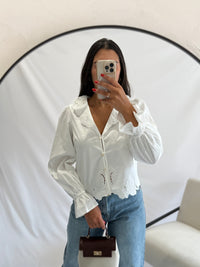 Blouse broderie blanc - Oscar