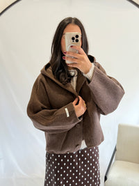 Manteau laine brown - Flora