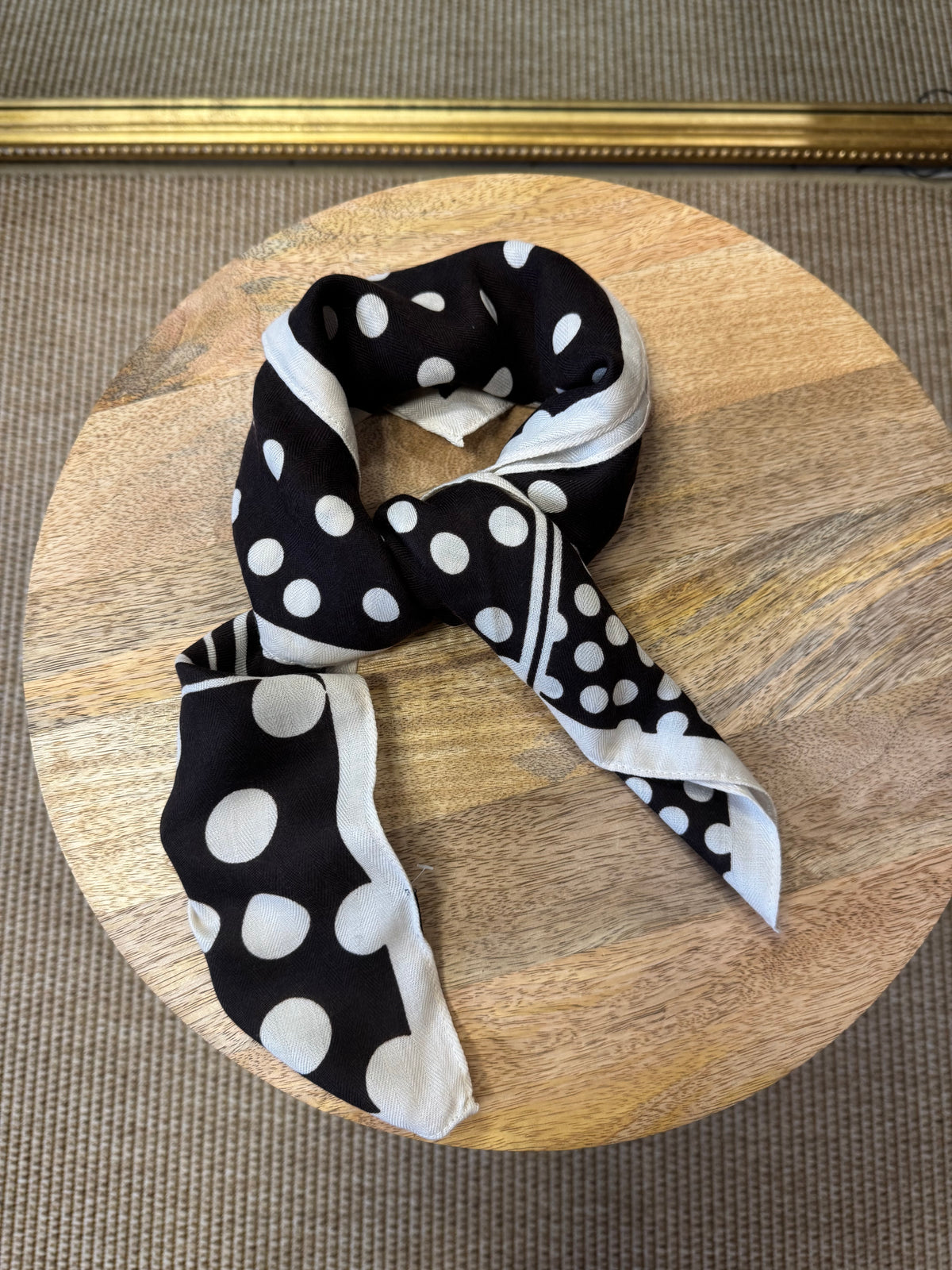 Foulard pois-chocolat