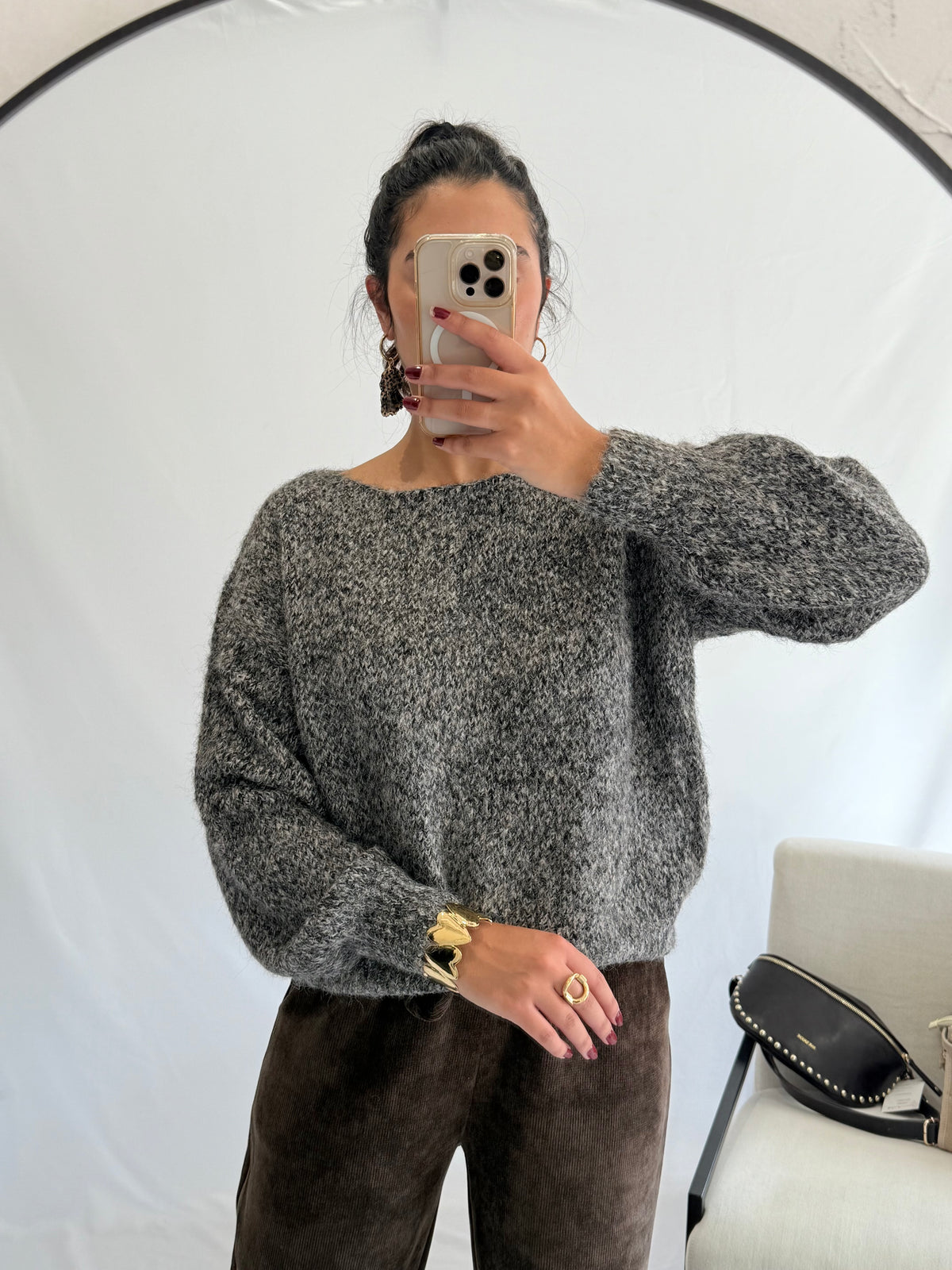 Pull chiné gris - Auguste