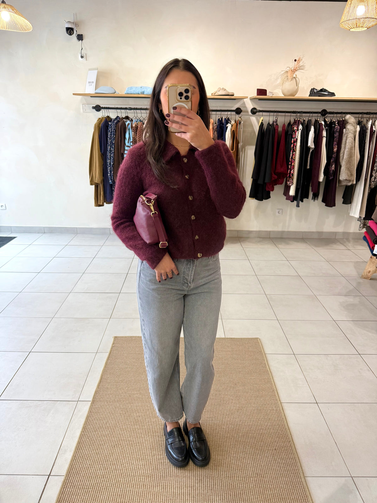 Gilet bordeaux - Manon
