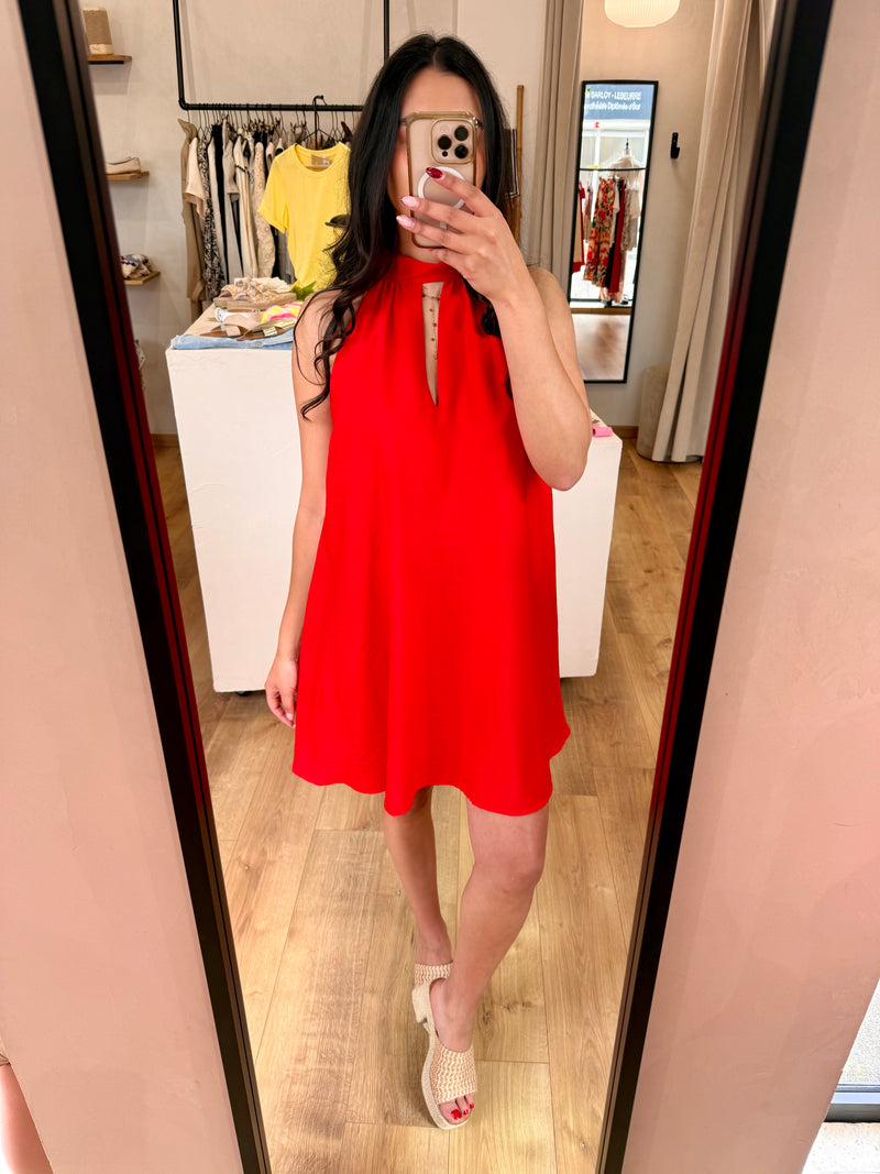Robe courte rouge - Lina