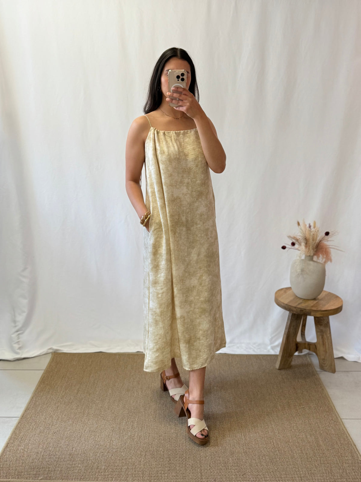 Robe longue beige- Lona