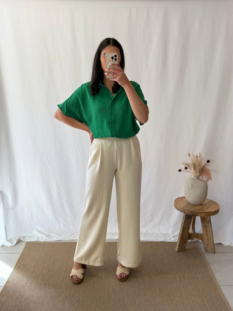 Pantalon fluide beige - Melina